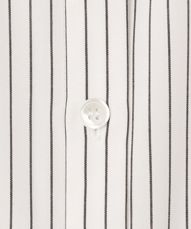 ICB 【洗える】 リヨセルローン ペプラムブラウス オフホワイト×ブラック系