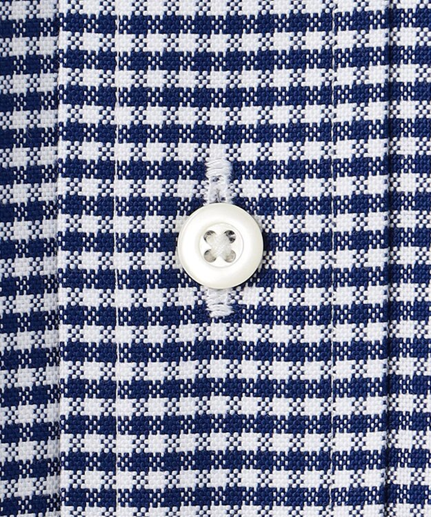 J.PRESS MEN 【PREMIUM PLEATS / 形態安定】ギンガムチェック 半袖シャツ / B.D. ネイビー系3