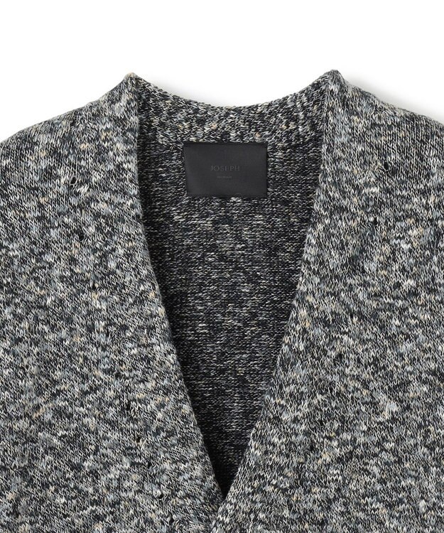 JOSEPH HOMME 【LEON 掲載】【HIGH GRADE LINE】ヘンプミックス　カーディガン ライトグレー系