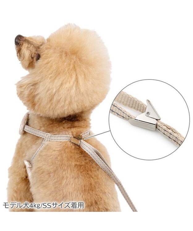 PET PARADISE ペットパラダイス くまちゃん リード付きハーネス 《チェック柄》 ＳＳ ベージュ