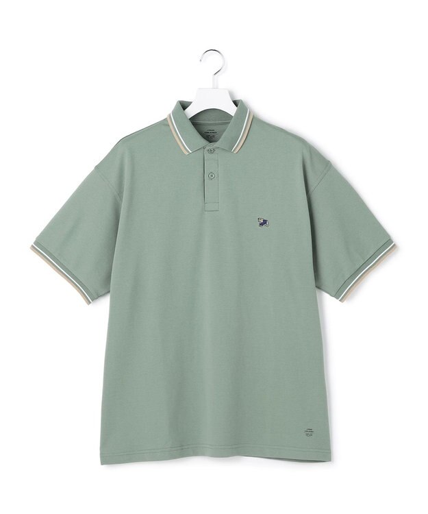 J.PRESS YORK STREET 【UNISEX】ブルドックワッペン カノコ ポロシャツ ライトグリーン系