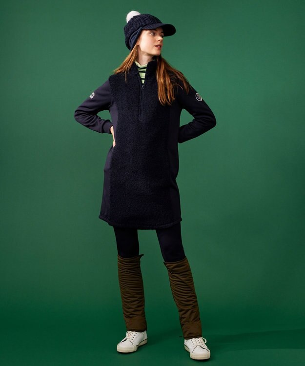 23区GOLF 【WOMEN】ボアワンピース ネイビー系