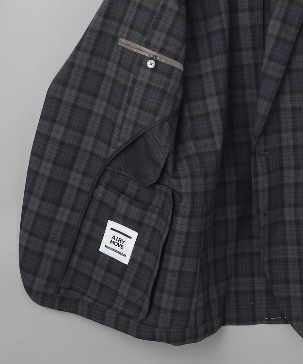 GOTAIRIKU 清涼サッカー素材【通気性/軽量】空羽サッカー マドラスチェック シャツジャケット グレー系4