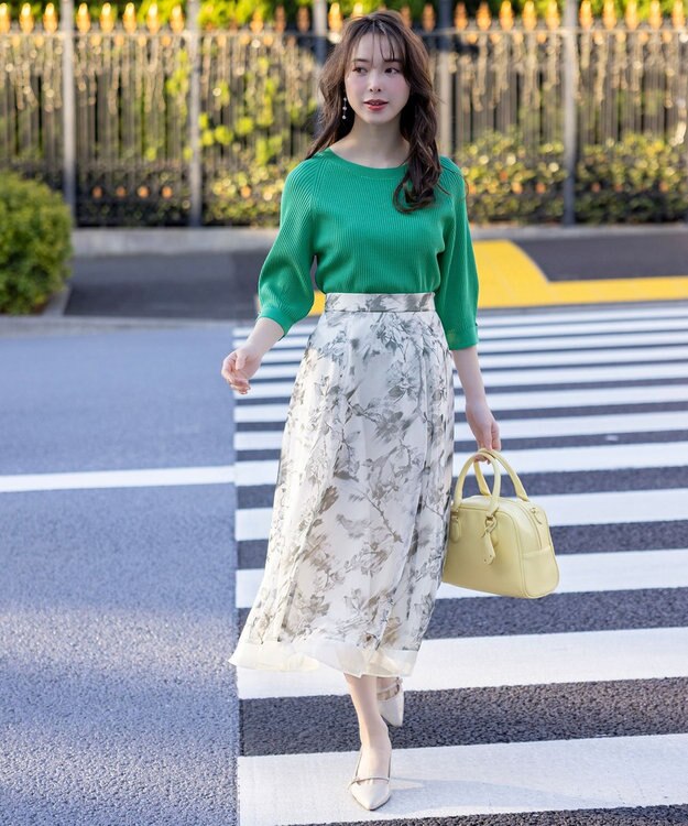 ANY SIS 【UVカット・洗える】コクーンスリーブ プルオーバー グリーン