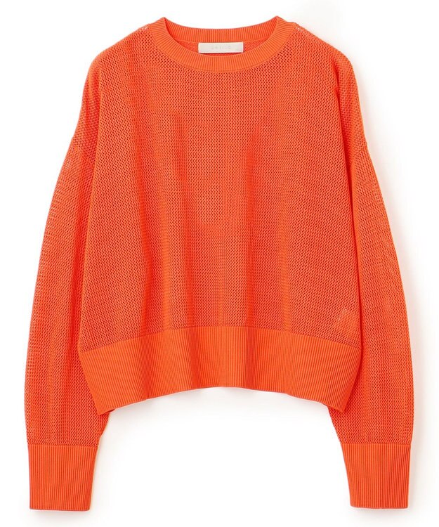 UNFILO メッシュニットプルオーバー オレンジ