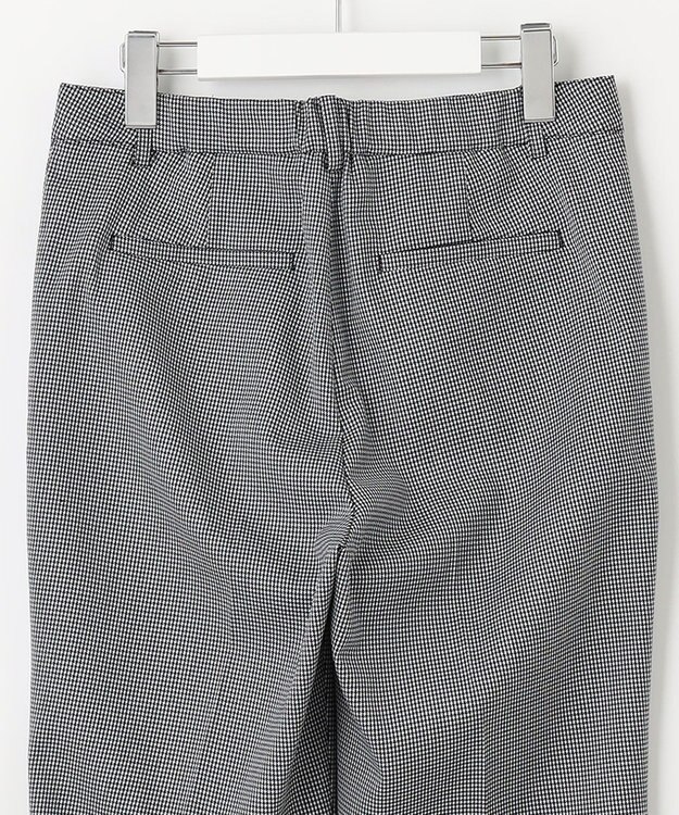 J.PRESS LADIES L 【洗える】シャークスキンハウンドトゥース テーパード パンツ ネイビー系3