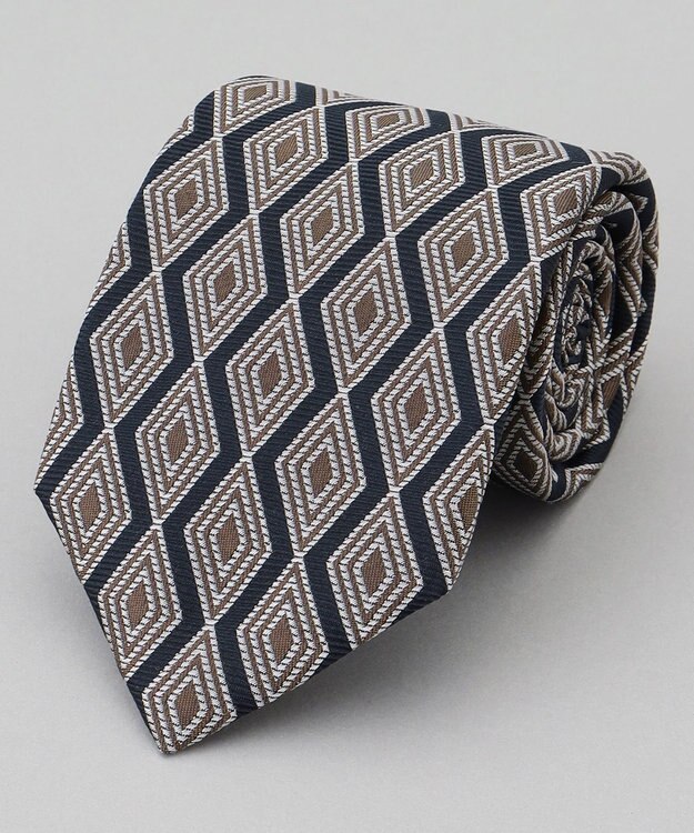 GOTAIRIKU GOTAIRIKU別注【日本製】シルク ネクタイ_ダイヤ柄 ネイビー系8