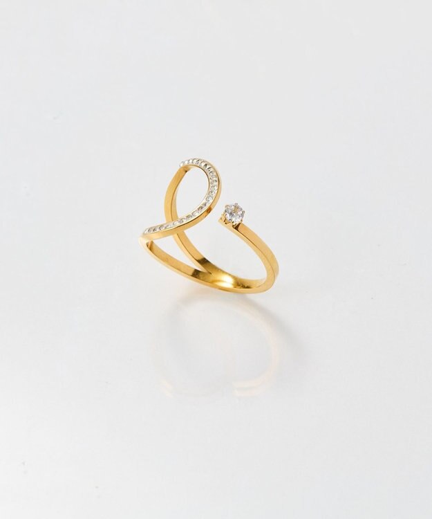 Phoebe 【金属アレルギー対応】カバービジューリング/サージカルステンレス ゴールド