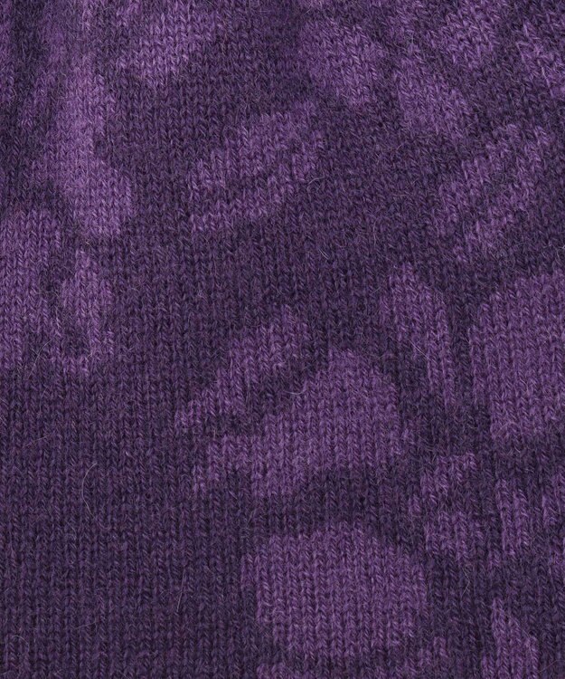 MOONBAT mila schon カシミヤ100%ジャカードプチマフラー ヴァイオレット