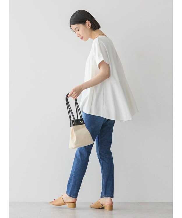 AMERICAN HOLIC フレアヘムフレンチスリーブカットプルオーバー Off White