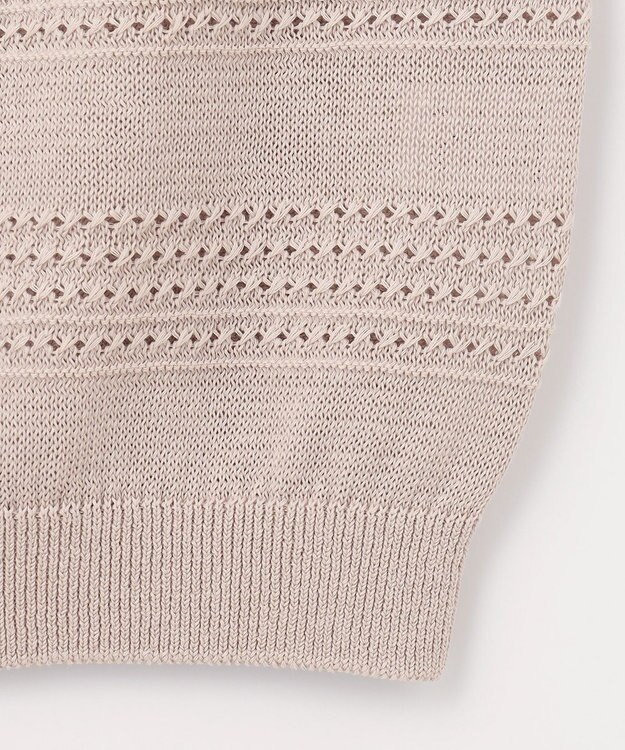 J.PRESS LADIES L 【洗える】PATTERN ニット ベスト ベージュ系