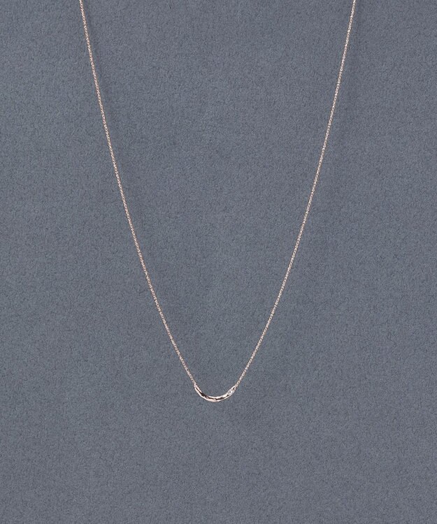 Phoebe 〈金属アレルギー対応〉エターナルクレセントネックレス シャンパンゴールド