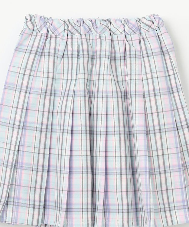 ANY KIDS チェック柄 ガーリー スカパン ミント系