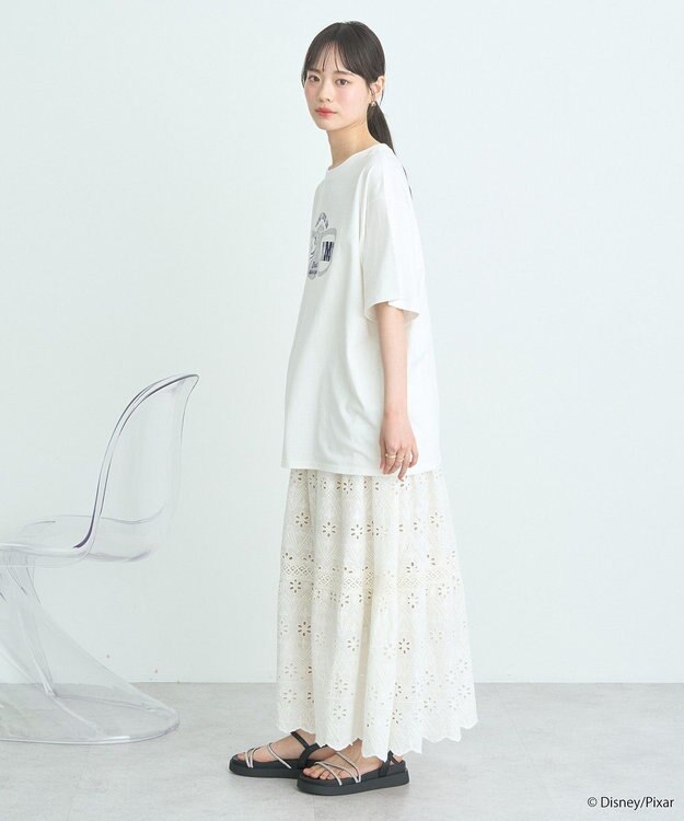 earth music&ecology Ｆｉｎｄｉｎｇ　Ｎｅｍｏ／シリコンプリントＴシャツ Off White