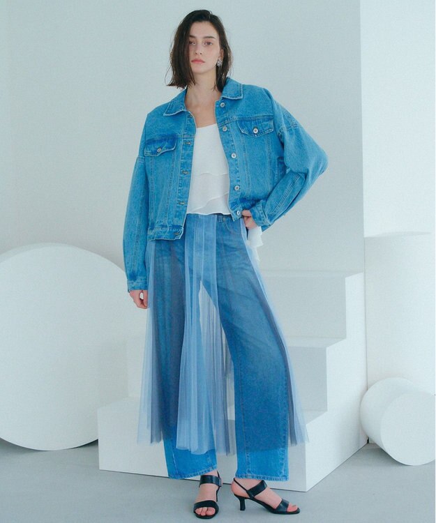 YECCA VECCA フリンジデニムジャケット Light Indigo