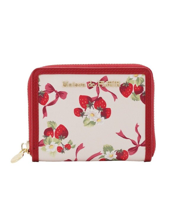Maison de FLEUR いちご柄フラグメントケース Red