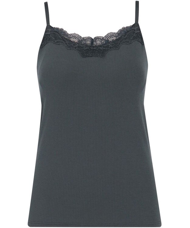 Wing カップ付きインナー ラク きれいなバストシルエット 綿混(身生地) 【シンクロブラトップ】 リブタイプ ブラトップ ET1083 ウイング／ワコール ダークグレー