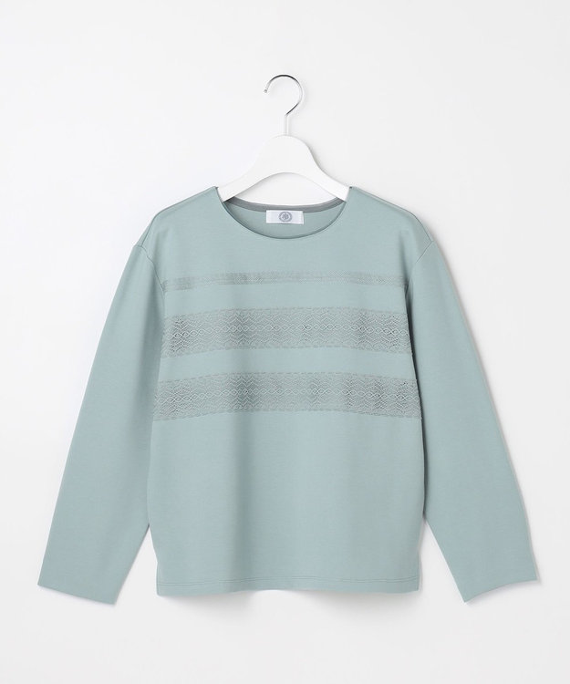 J.PRESS LADIES S アモーレポンチ レース カットソー ミント系