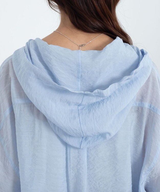 WEGO 【2026年春夏新作】シアーフードシャツ ブルー