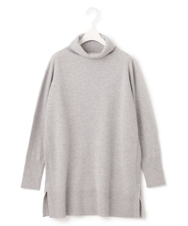 ICB 【洗える】ソフトウールハイゲージ ハイネックプルオーバー ライトグレー系