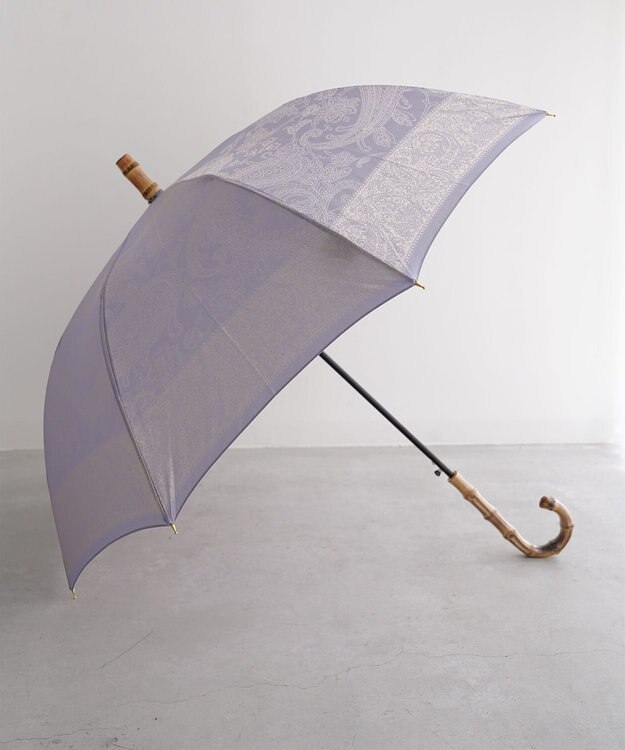 槇田商店 Kirie ペイズリー アイスブルー 長傘 水色