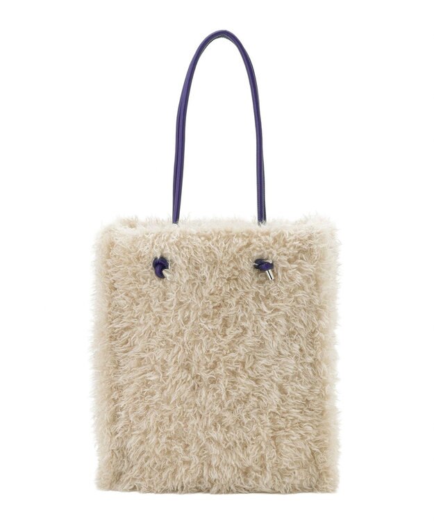 MOONBAT 【ファーバッグ 】トイプードル トートバッグ  フェイクファー ベージュ