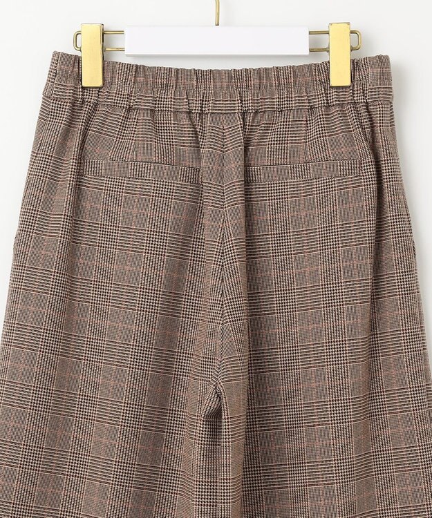 ANY SIS 【シリーズ累計7万本突破！】サーモ2WAYストレッチ ワンタック ワイドパンツ ブラウングレンチェック