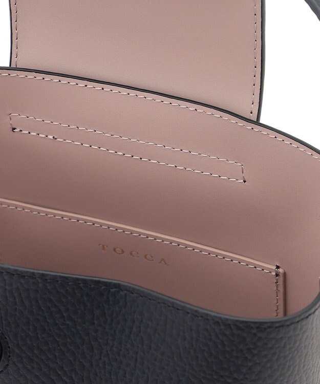 TOCCA PETAL SILHOUETTE LEATHER BAG  レザーバッグ ブラック系
