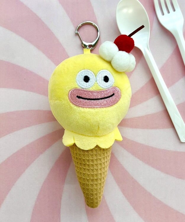 WEGO 激うま！アイスクリームモンスターぬいぐるみキーホルダー イエロー