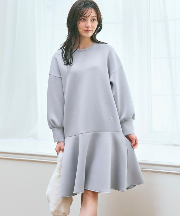 Feroux バックリボンダンボール ワンピース スカイブルー系