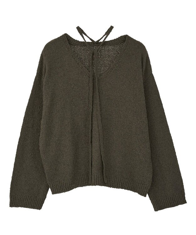 CRAFT STANDARD BOUTIQUE ファンシーヤーンVネックプルオーバー Dark Khaki