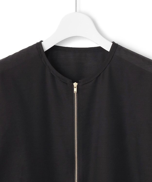 23区 【洗える】シアー ブルゾン ブラック系