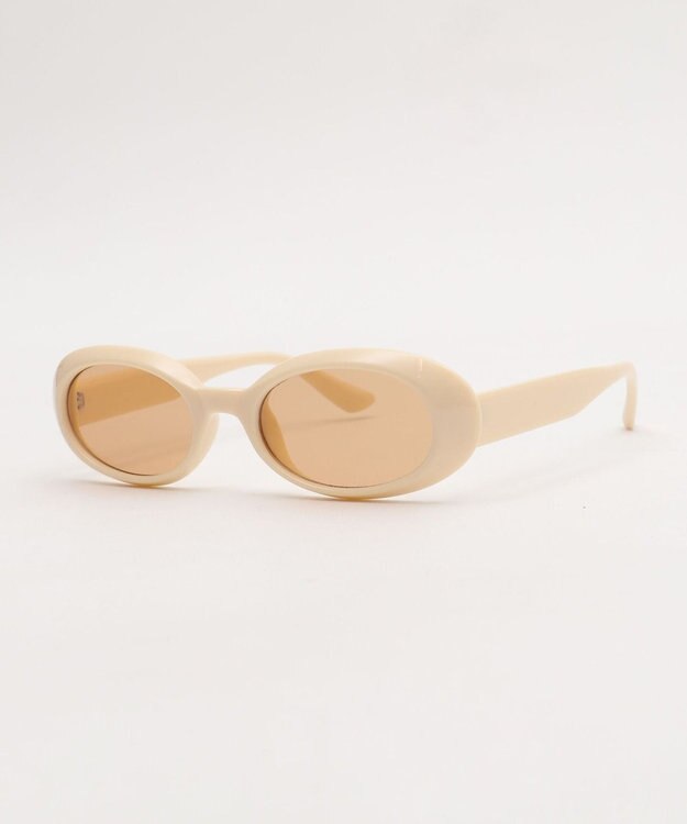 WEGO カラーレンズデザインオーバルアイウェア オフホワイト