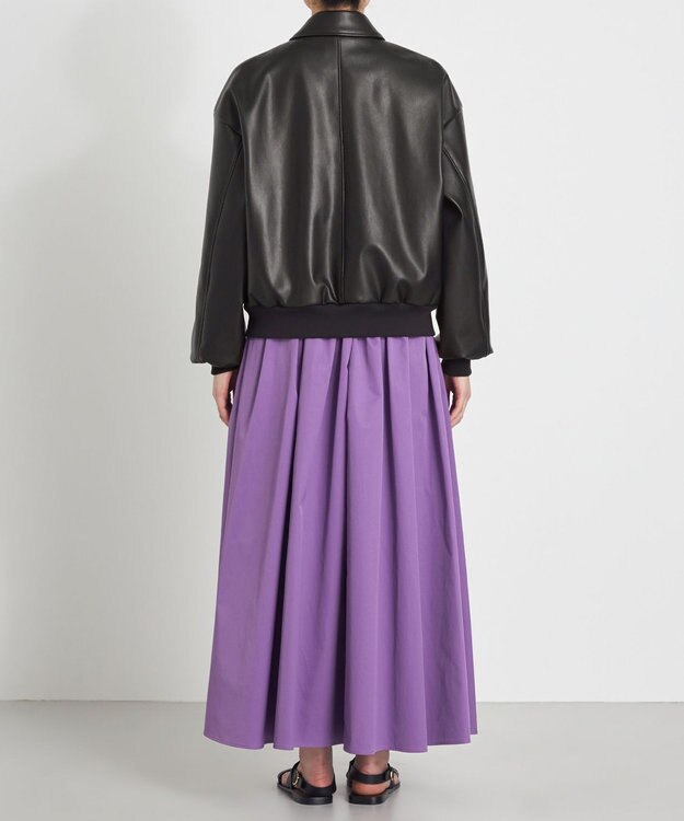 NAVE 【Nave】フェイクラムスキン ブルゾン ブラック系