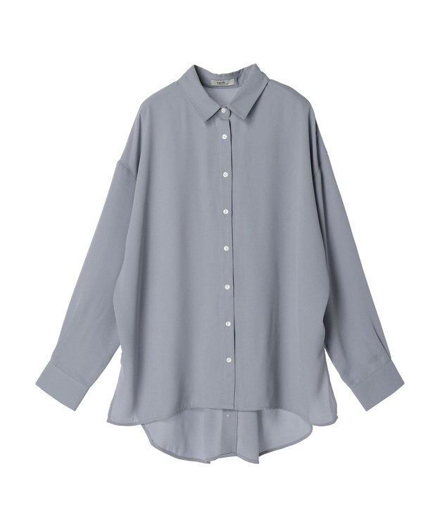 earth music&ecology バックボタンチュニック Sax