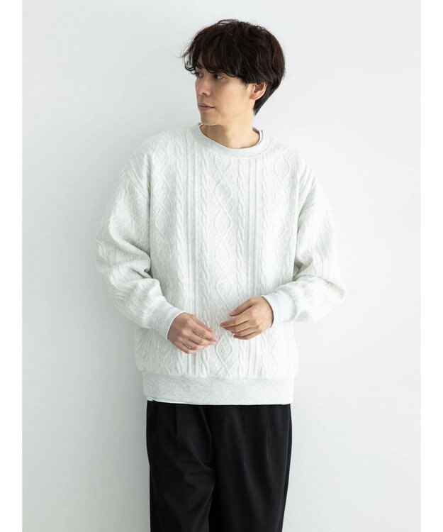 CRAFT STANDARD BOUTIQUE ケーブル柄カットプルオーバー2 Oatmeal