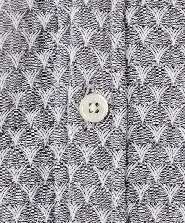 JOSEPH HOMME トライジャガードストレッチ　ウィングカラーシャツ ライトグレー系