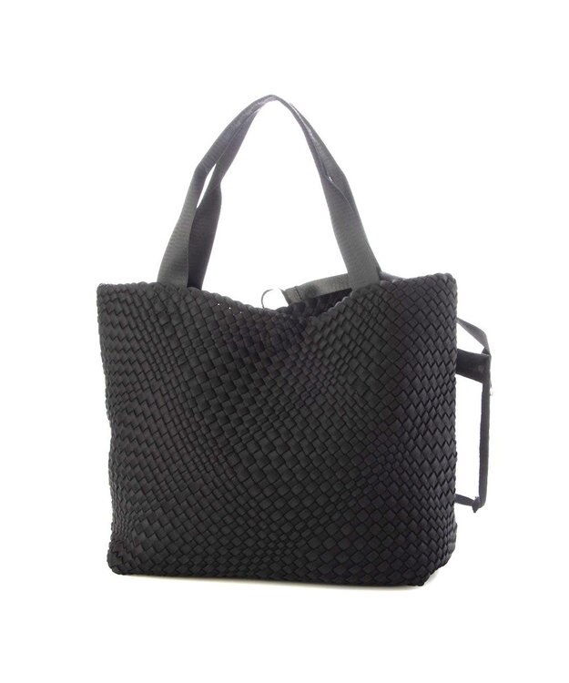 UNBILLION ポーチ付きネオプレーンメッシュビッグトートバッグ ブラック