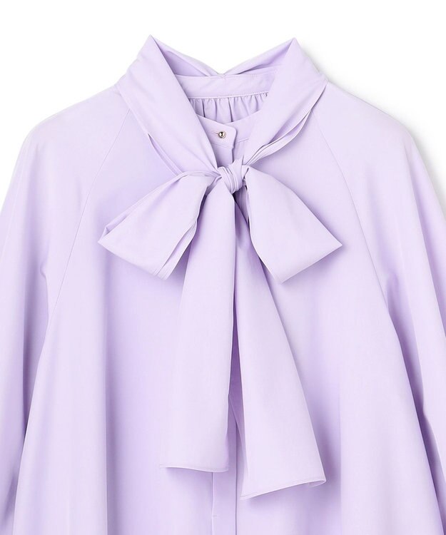 UNFILO L 【取り外し可能なボウタイ付き】2WAY ボウタイブラウス ラベンダー