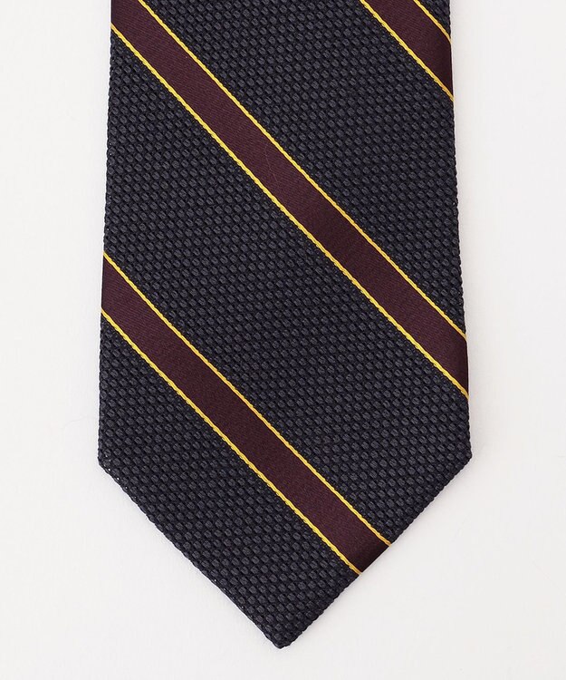 J.PRESS MEN 【JAPANESE SILK FRESCO TIE COLLECTION】ストライプ ネクタイ ネイビー系1