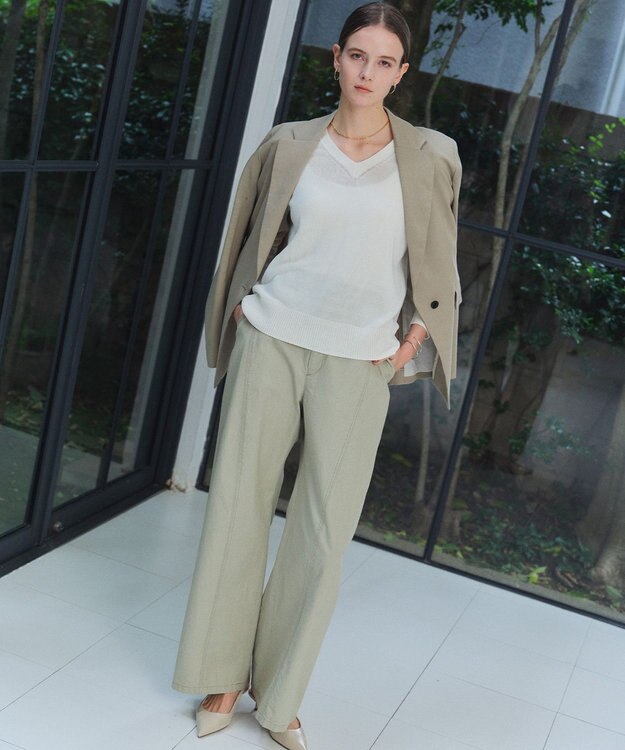 BEIGE， MICA / リネンブレンドテーラードジャケット  L.Taupe