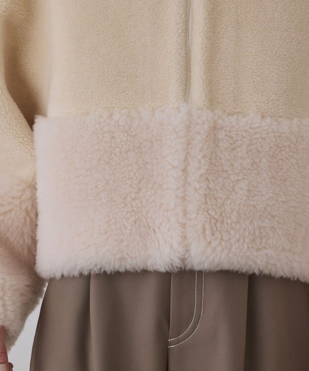 GRACE CONTINENTAL ウールボアジャケット キナリ