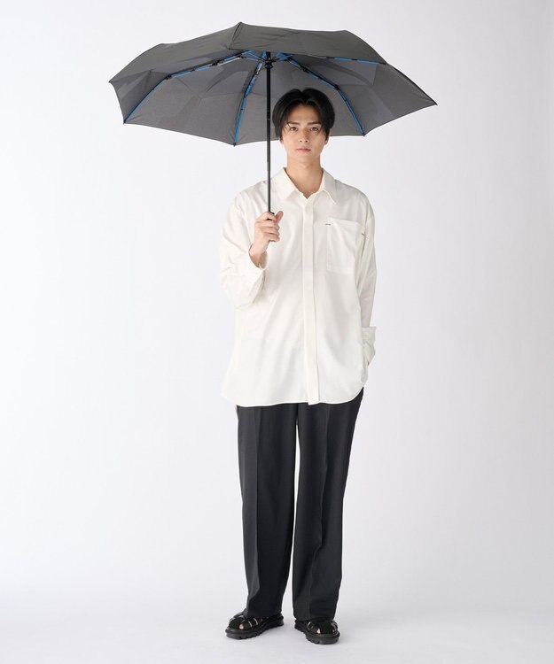 MOONBAT 【3秒でたためる傘/耐風/自動開閉】urawaza 無双(ウラワザ ムソウ)  折りたたみ傘 無地  58cm ブラック