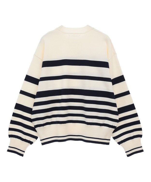 Green Parks スウェットライクニットプルオーバー Border