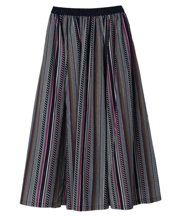 Green Parks ・ＥＬＥＮＣＡＲＥ　ＤＵＥ　マルチストライプスカート Pink