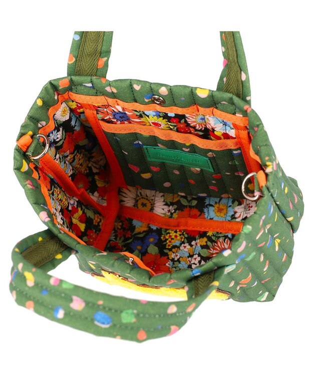 tsumori chisato CARRY きらネコてんてん ハンドバッグ 2way ショルダーバッグ グリーン