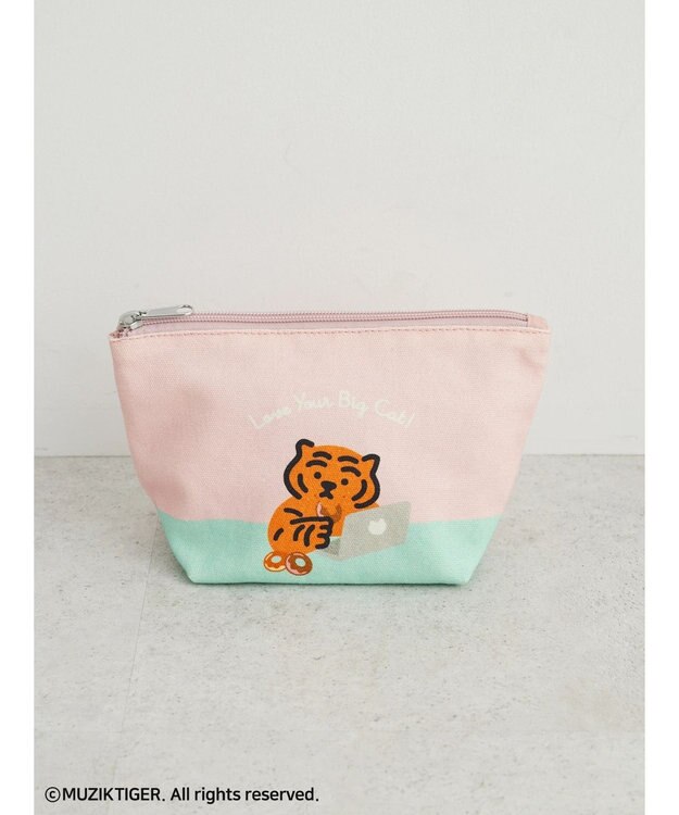 Green Parks ムジークタイガー／マチつきポーチ Pink