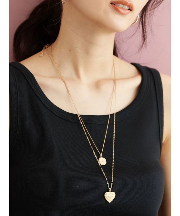 AMERICAN HOLIC ハート＆コイン３ＷＡＹネックレス Gold