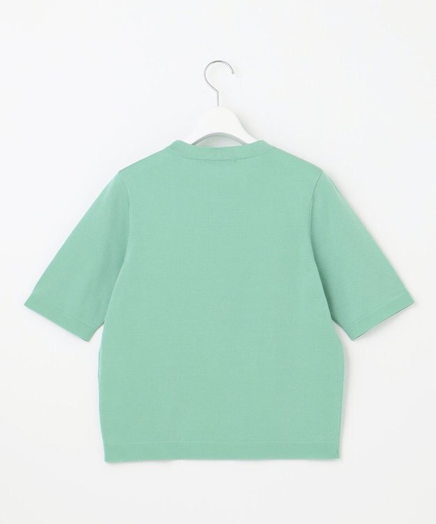 自由区 【アンサンブル対応・洗える】アセテートコットンプルオーバー ニット グラスグリーン