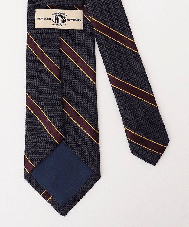 J.PRESS MEN 【JAPANESE SILK FRESCO TIE COLLECTION】ストライプ ネクタイ ネイビー系1